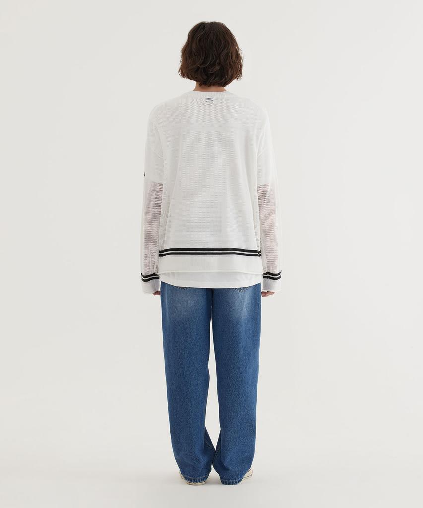 COVERNAT Rugby Mesh Knit White