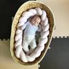 4 нити, мягкая подушка с узлом, декоративное детское постельное белье, плетеная подушка для защиты от столкновений, бампер для кроватки