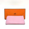 HERMES remix combine duo  Long Wallet Epsom Mauve Sylvestre x Lime pink/yellow