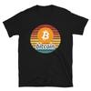 Ретро-футболка Bitcoin Закат футболка для криптотрейдера