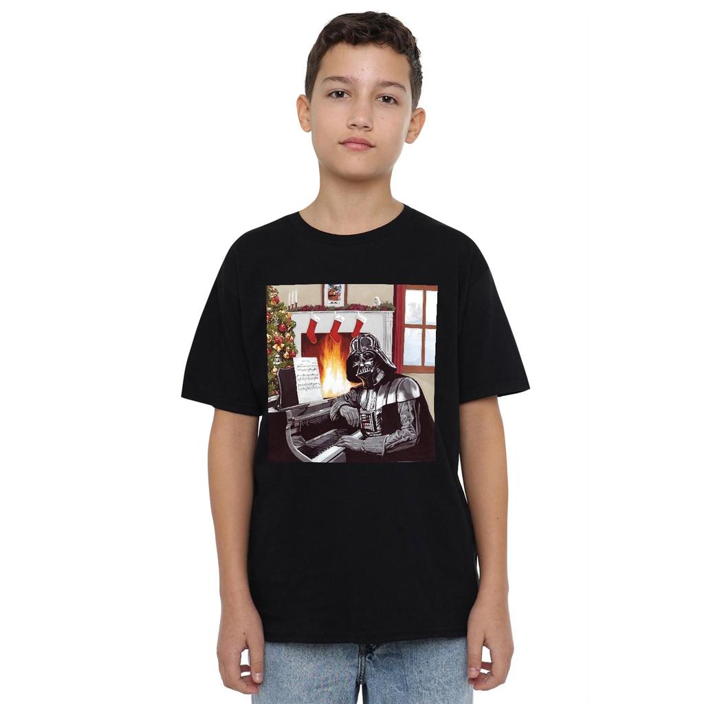 STAR WARS Детская/Подростковая футболка с рождественскими колядками и Дартом Вейдером