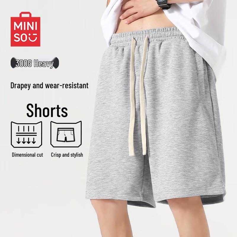 MINISO Men's Heavyweight Casual Straight-Leg Shorts