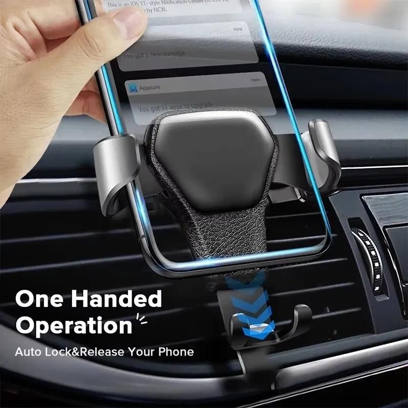 Car Phone Holder Air Vent Mount Mobile Cellphone Stand Gravity Sensor Support GPS Navigation Bracket For IPhone Xiaomi Samsung