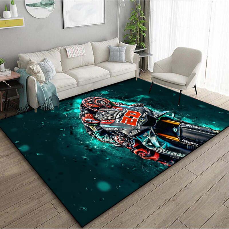 MotoGP F-Fabio Quartararo 20 Pattern Carpets 15 Sizes Living Room Bedroom Bedside Floor Mat Area Rug Cloakroom Home Decoration