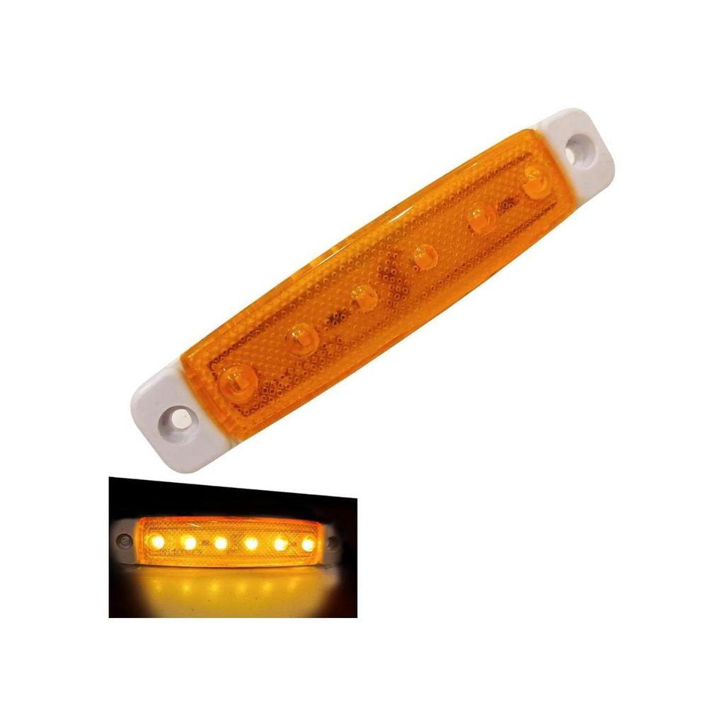 10 шт. Янтарный 6 LED Янтарный Боковой Габаритный Огонь Индикатор для Грузовика Прицепа Автодома Кабины Лодки Автобуса Грузовика