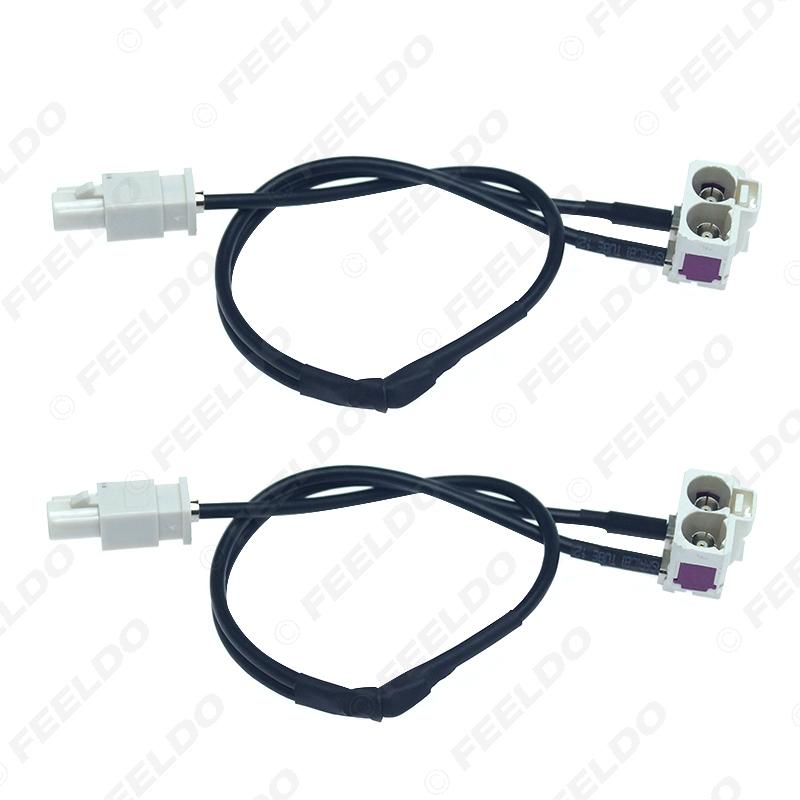 For VW Head Unit FAKRA 2In1 Diversity Resume Convertor Splitter Y Cable Wire Harness For RNS510 RCD510+ Antenna Radio Adapter