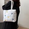 Soft Quilted Women's Purse Tote Underarm Bag Large Capacity Commuter Ladies Handbags Butterfly Embroidery Female Shoulder Bag KTY