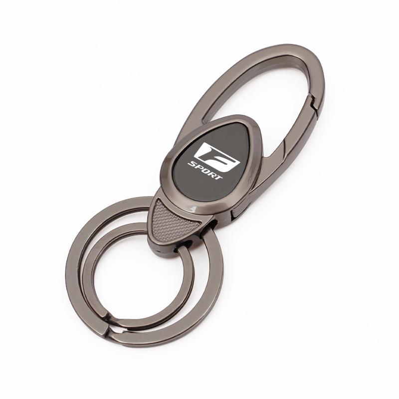 Metal Car Emblem Keychain For Lexus F SPORT ES RX NX LS UX LM LX LBX Anti-loss Keyring Auto Logo Key Chain Interior Accessories XN0