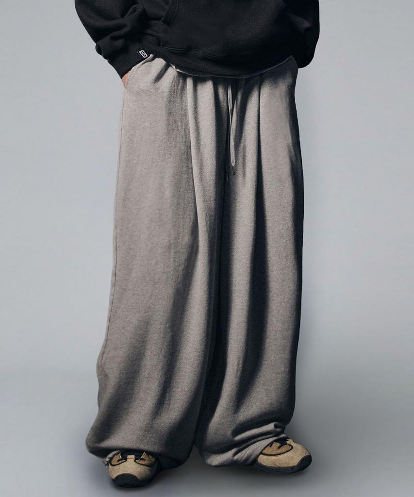 NOT4NERD 3Tuck Wide Sweat Pants - Gray