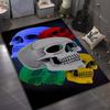 Personalized Multi-colored Skull Pattern Carpet for Bedroom Living Room Bedside Sofa Floor Mat Modern Home Decor Area Rug