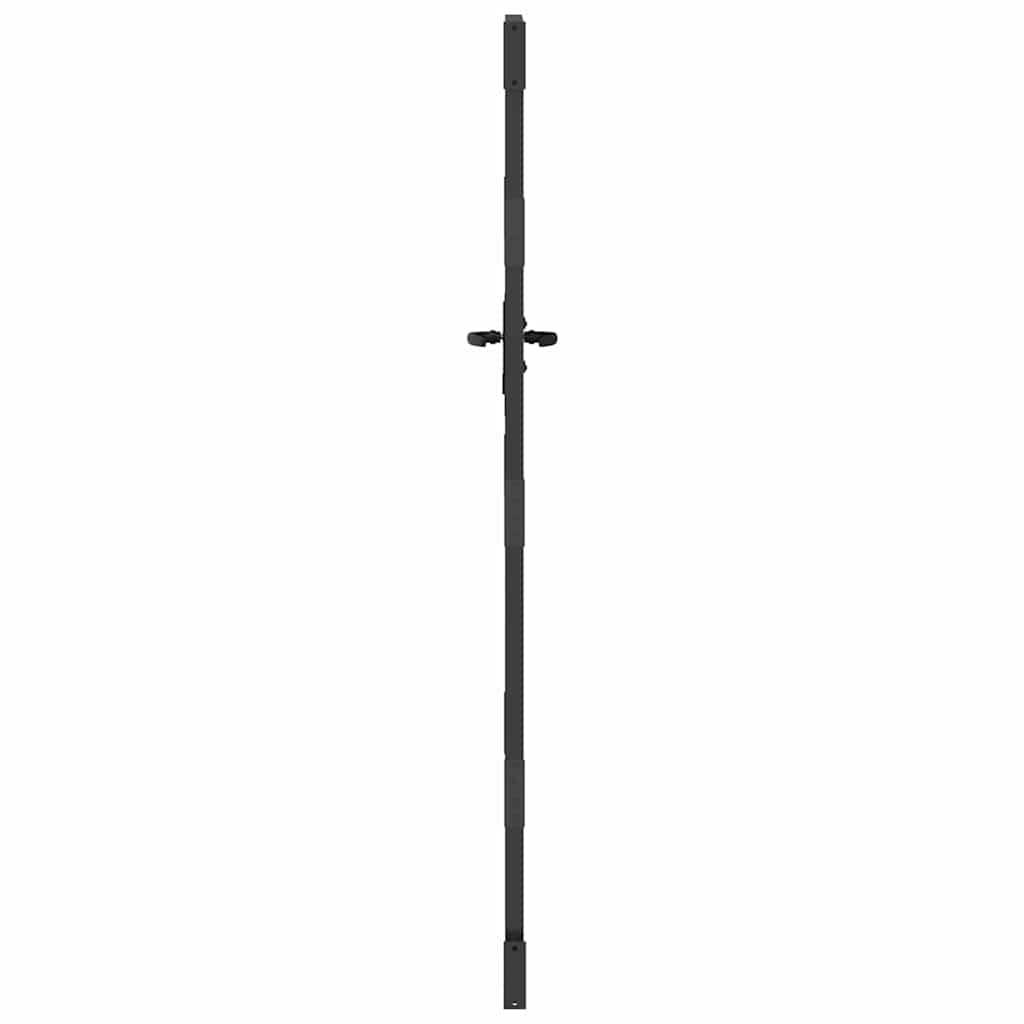 Garden Gate Black 85 x 200 cm Powder Coated Steel