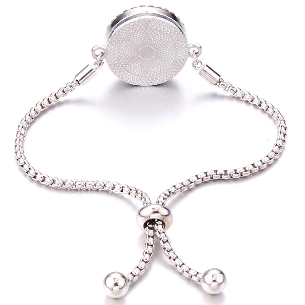 Браслет с полой банкой из титановой стали с бриллиантами, дерево жизни, регулируемый размер для духов