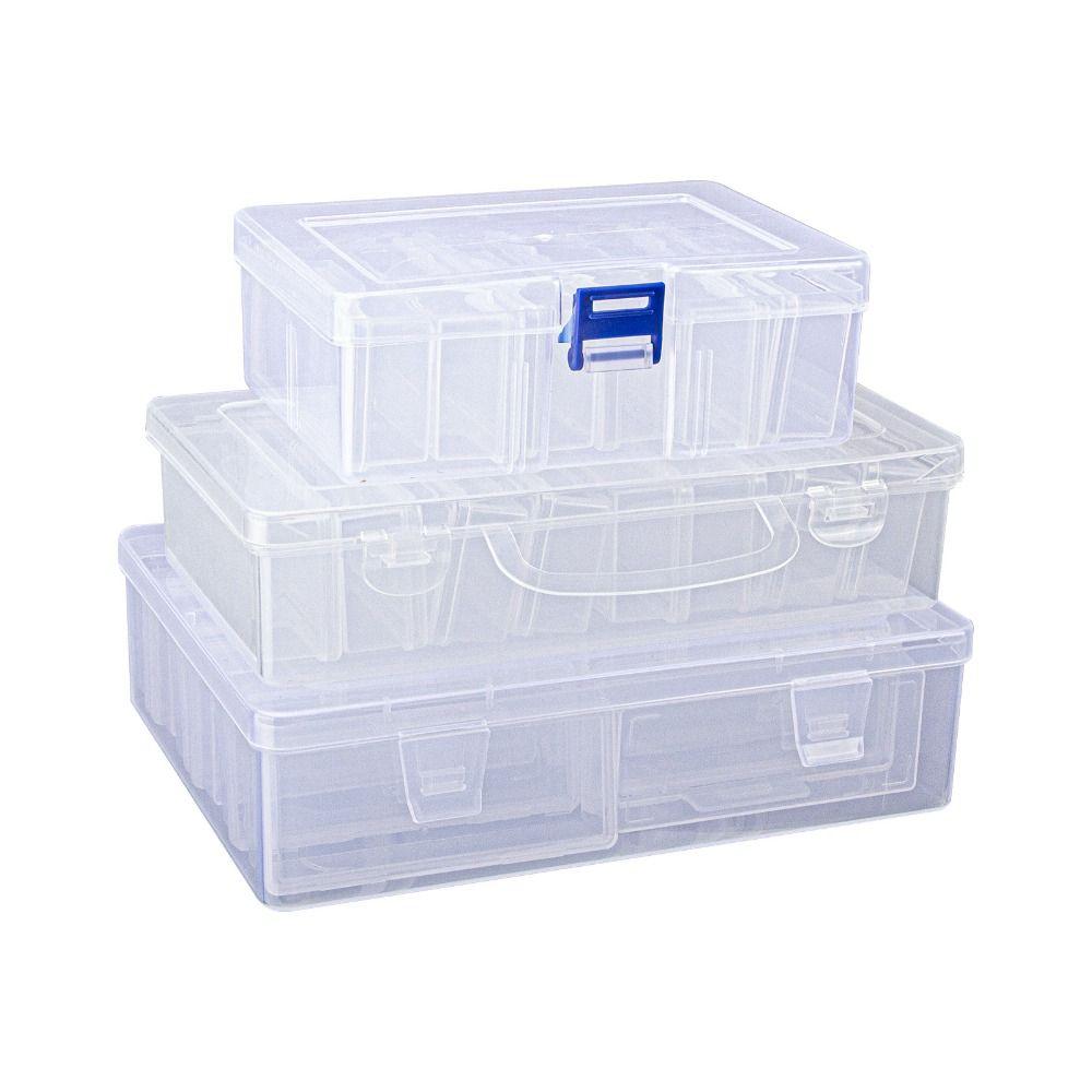 Clear Clear Storage Box Plastic Craft & Sewing Supplies Container Organizer Case Home Storage
