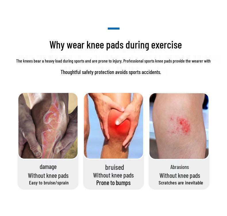 Honeycomb EVA Basketball Knee Pads with Silicone Anti-Slip, Shock Absorption, and Breathable Lycra.