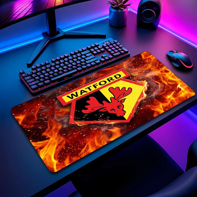 Watford Football Print Mouse Pad Non?Slip Rubber Desk Mat Waterproof Gaming Mousepad For Laptop Office Desktop