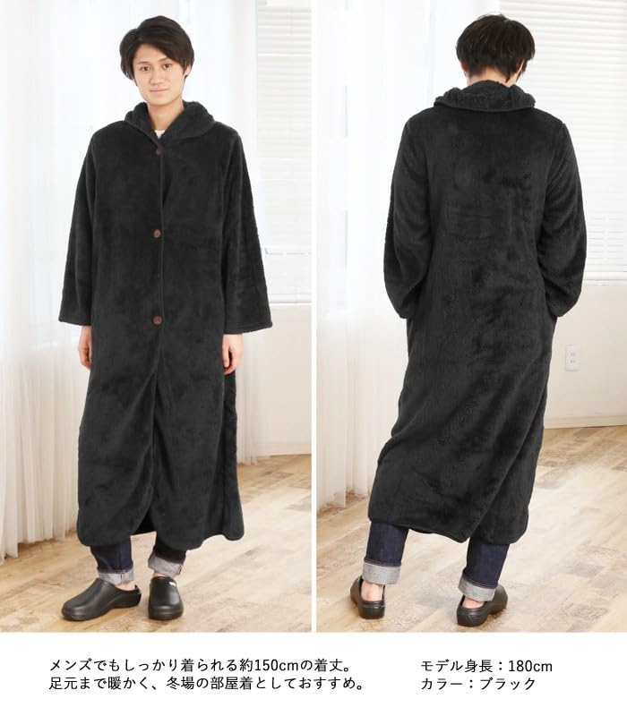 Wearable for Women and Long Sheepskin Brushed Plus One Size Fits Pink Lulu&berry Blanket, Long, 150cm, Men, Fluffy, Sleeve, Boa, Lining, Size, Warm,