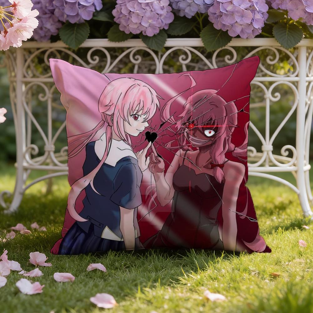 M-Mirai N-Nikki Чехол на подушку для дома и автомобиля, двусторонний: Двусторонняя конструкция для максимального комфорта