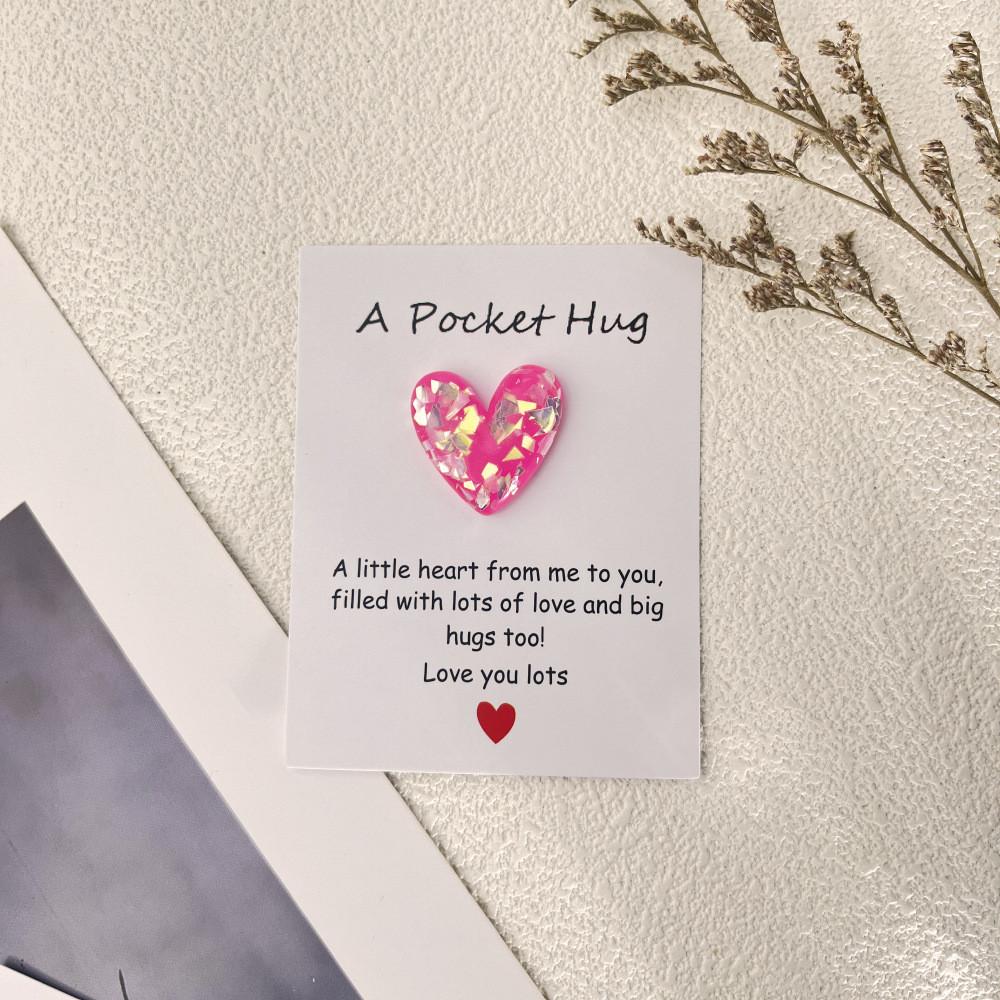 Pocket Hug Heart-Shaped Keepsake  Love Gifts For Girlfriends, Wife, Granddaughter, Daughter's Birthday Gift, For Sisters, Best Friend, Inspirationa