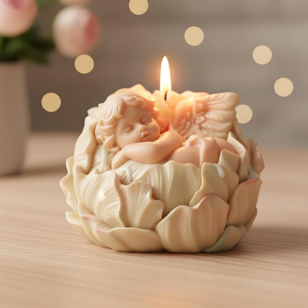 Формы для свечей Силиконовые Многоразовые Материалы для рукоделия Ангел Малыш Формы из эпоксидной смолы Для глины Гипса Литья смолы Мыла Воска Шоколада