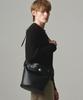 Moonsun Bold Stud Belt Bucket Bag / Black