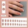 White Edge False Nails Long Square Press on Nails New Fake Nials  Women Girls