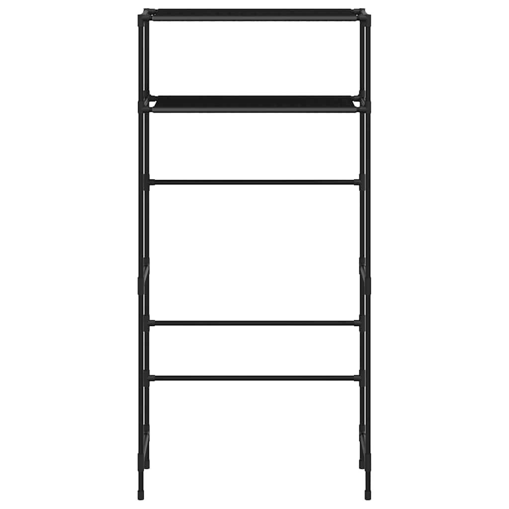 Vidaxl 2-уровневая полка над стиральной машиной, черная, 69x28x143 см, железная