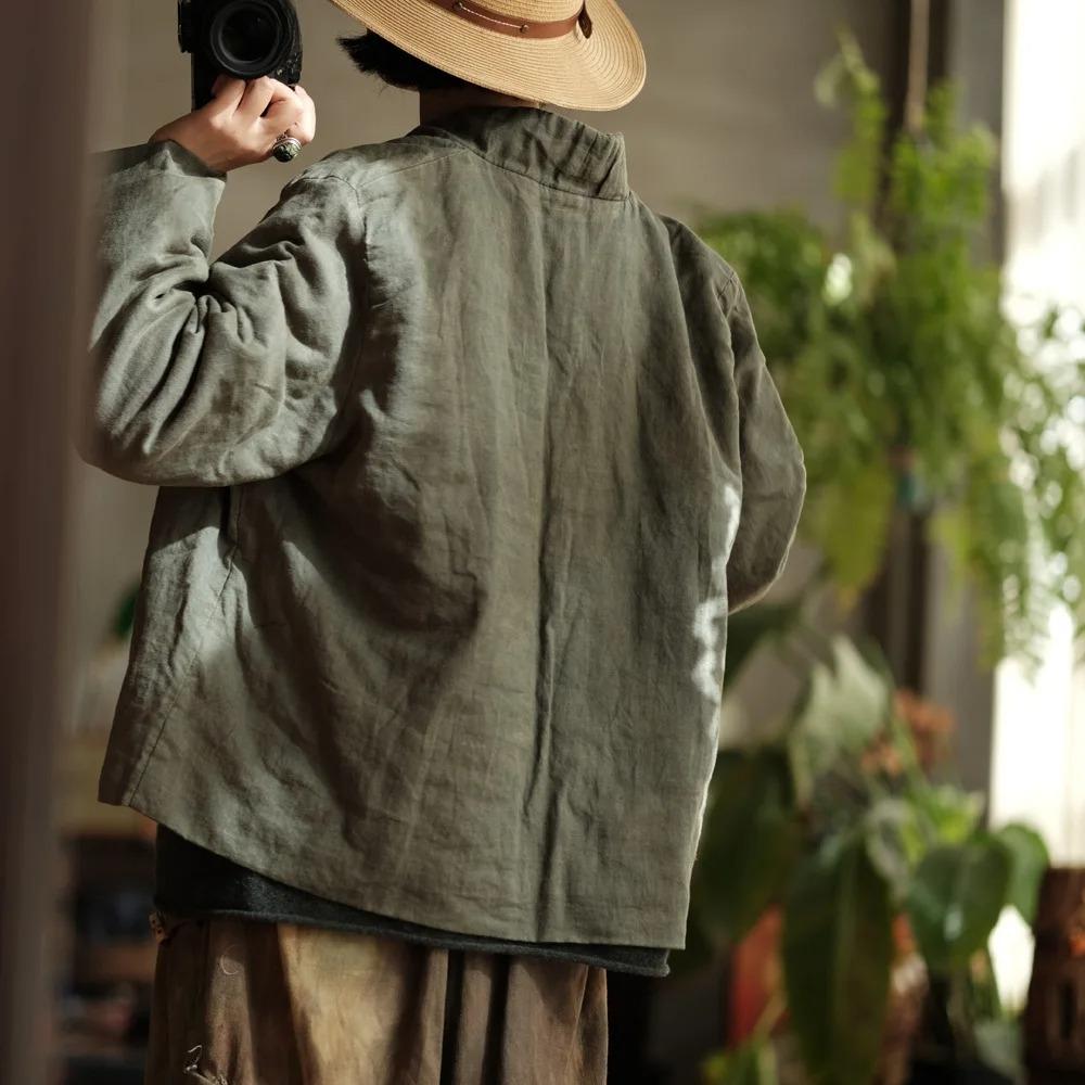 Johnature Винтажные женские лоскутные пальто с V-образным вырезом и длинными рукавами, осенние пальто на одной пуговице