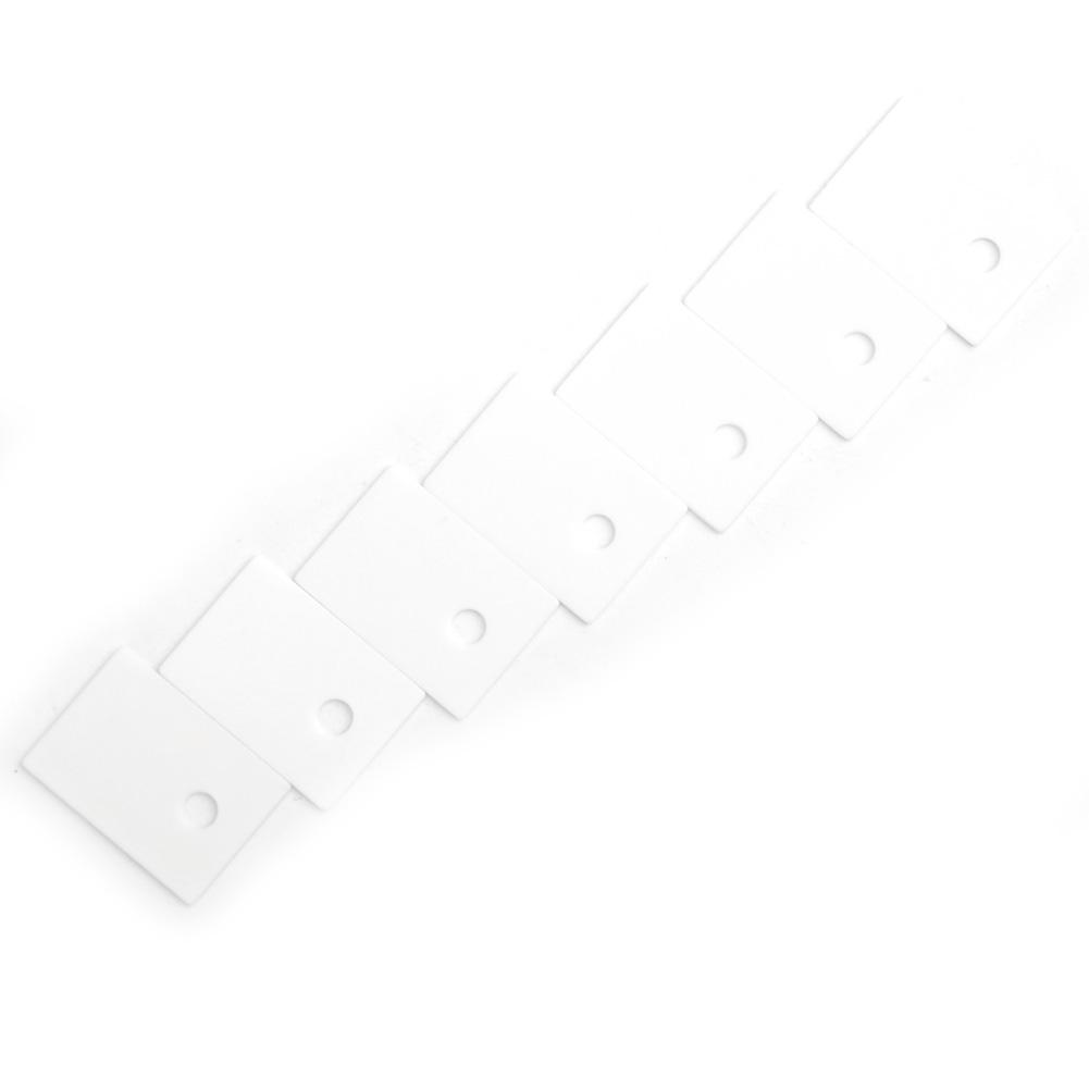 100 шт TO220 керамический изоляционный лист из оксида алюминия с отверстием 3,2 мм для охлаждающей подставки для транзисторов МОП IGBT