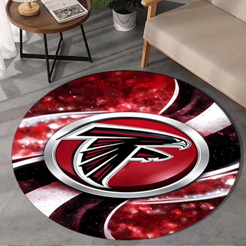 Atlanta Logo Round Rug for Livingroom,Bedroom, Palyroom, Chair Rug, Area rug, Circle Carpet, Large Size Fan Christmas gift