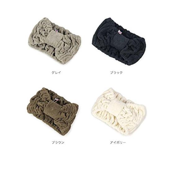 Имабари Полотенце Тюрбан для волос для женщин, (черный)