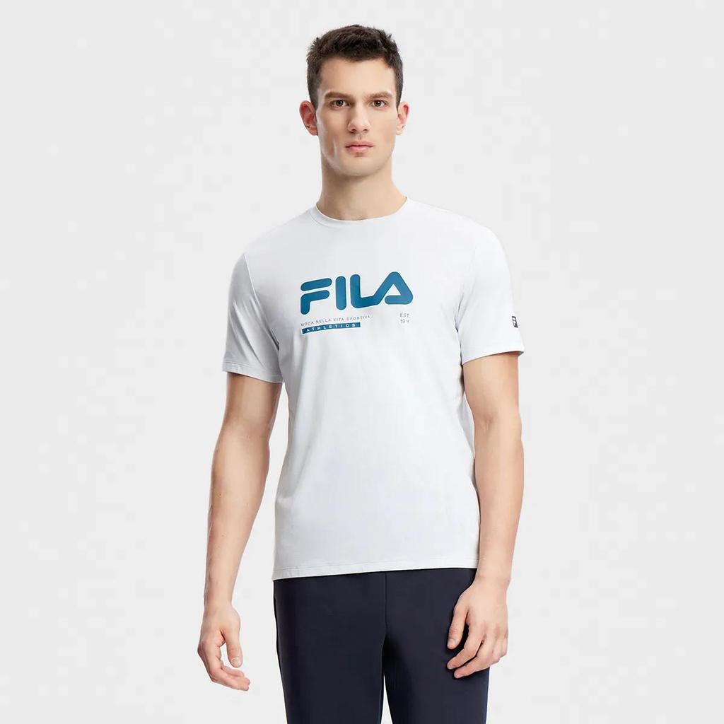 FILA T Shirt Men's Cool Stone White (Unisex) T-Shirts A11M331114F WT