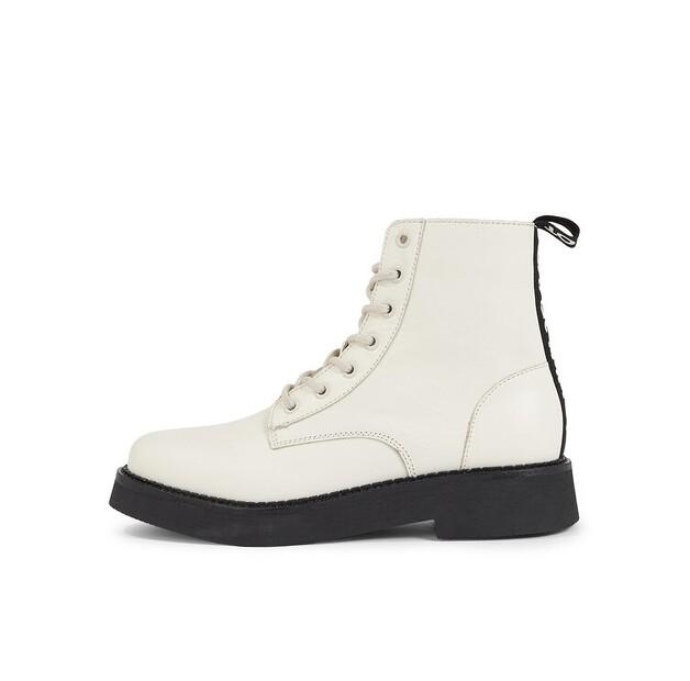 Ботильоны Tommy Jeans Tjw со шнуровкой и плоским лифом EN0EN02310 Ecru