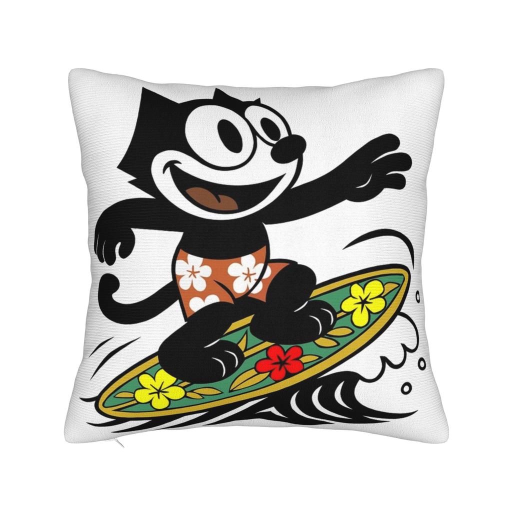 Felix The Cat Laughing Pillowcases Merchandise Soft Cushion Cover Decoration Pillow Case Cover Home Multi Size