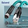 Basende Cat6A Экранированный M12 на RJ45 Промышленный Кабель Ethernet для Цепи Перетаскивания