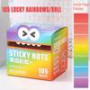 105 листов Kawaii Красочный блокнот для записей Креативный квадратный блокнот для записей Портативный выдвижной дневник с липкими записями