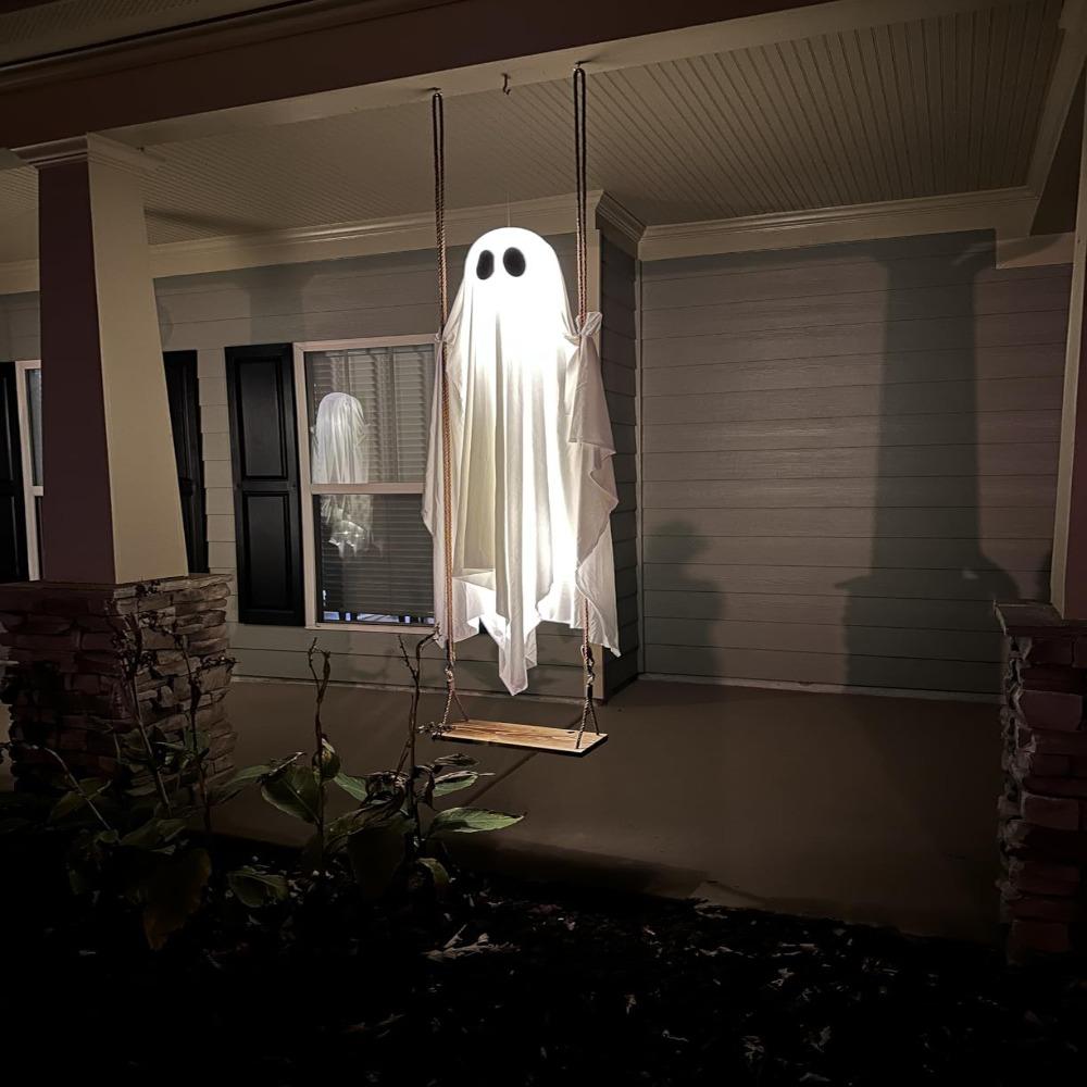 Remote-controlled Halloween Hanging Swing Ghost Luminous Ghost Swing Party