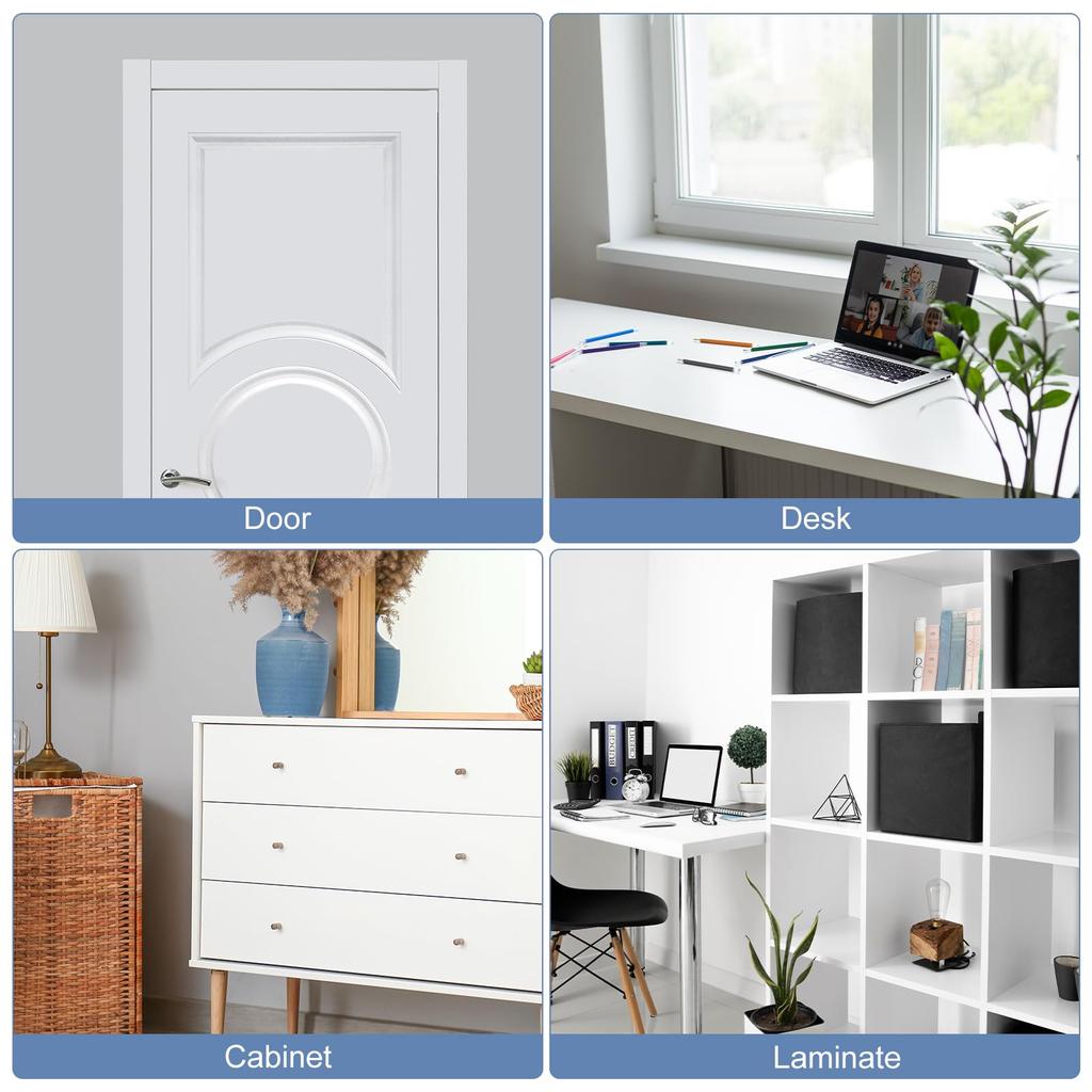 uxcell Wood Veneer Edge Bands, Wood Veneer Strip for Cabinet Repair Furniture Repair 1.9cm x 15M White