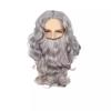 Синтетическая борода и парики Наборы Короткий седой старик Кудрявый парик Костюм Зевса для косплея Серый для мужчин Карнавал Рождественская вечеринка