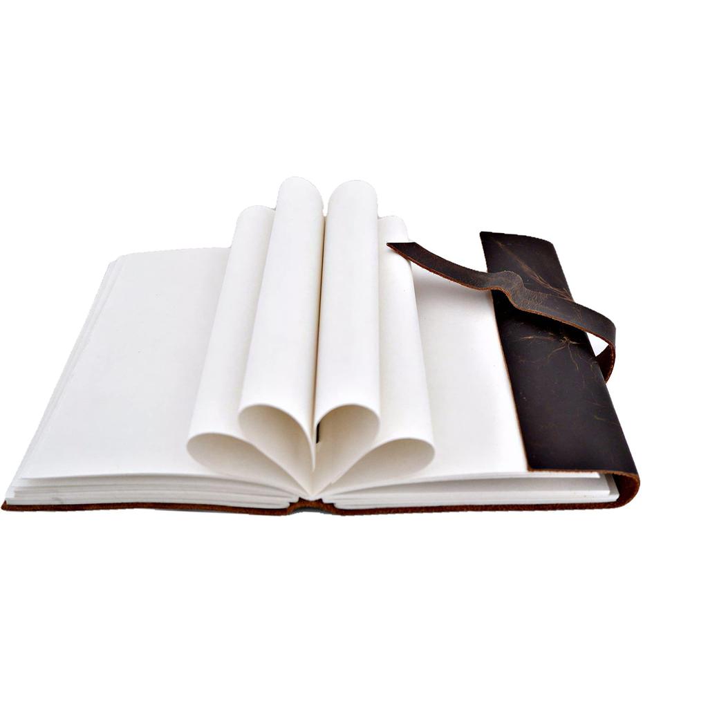 Eono Vintage Leather Diary , Leather Bound Journal Large Writing Notebook 200 Handmade Pages with 5 X 7 Inch.