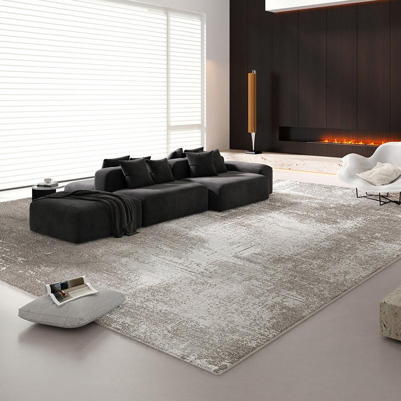 Minimalist Carpets for Living Room Light Luxury Bedroom Decor Carpet Gray Art Large Area Rug Fluffy Soft Home Plush Floor Mat