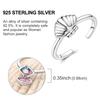 Adjustable Rings 925 Sterling Silver Shell Pearl Clover Feather Open Rings for Women Female Original Engagement Jewelry