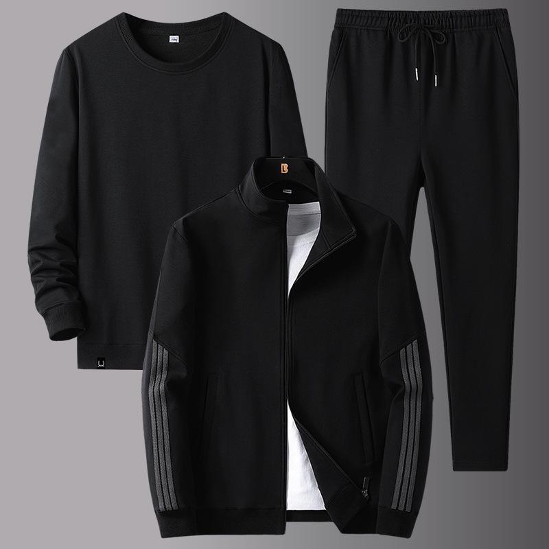 Spring And Autumn Sports Suit Men 'S Large Size Casual Sportswear 3 -Piece Set