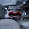 Front Water Cup Holder Cover Trim Frame For Ford Bronco + Red Carbon Fiber