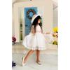 Princess Girl White Dress with Hat and Lace