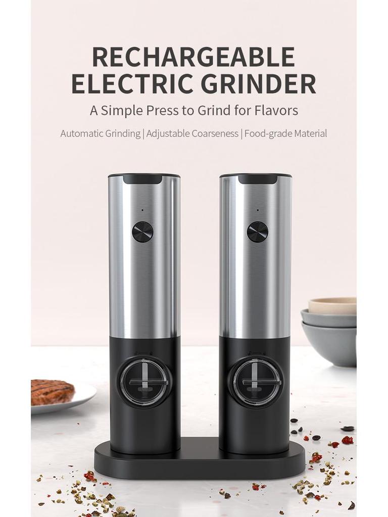 Gravity-Sensing Electric Pepper & Salt Grinder for Household Use