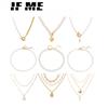 Korean Butterfly Pearl Pendant Gold Necklace Fashion Multilayer Necklaces Jewelry Accessories Gift