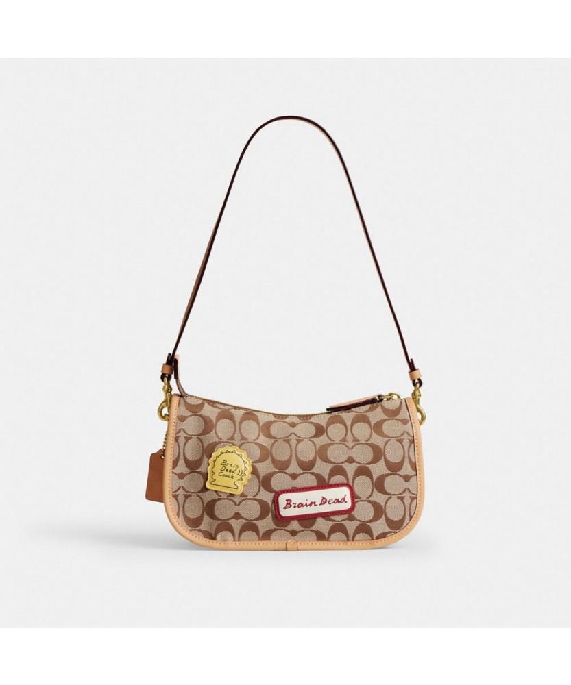 Coach X Brain Dead Waverly Bag In Signature Jacquard With Patch Ceo16 B4/Kh