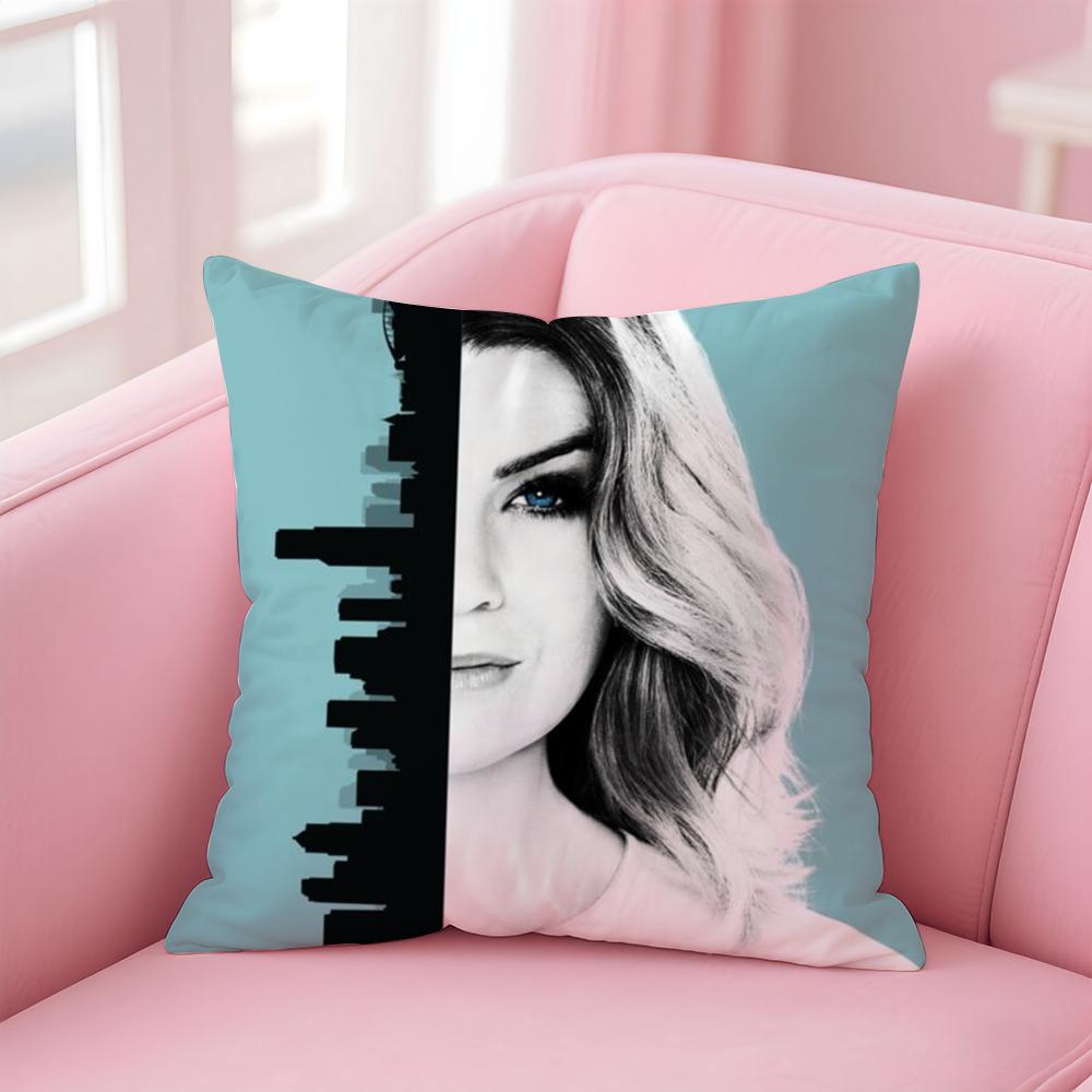 G-Greys Anatomy Cushion Cover Home & Car Multi-Scene Pillow Cover - Reversible, Soft & Durable for Daily Use