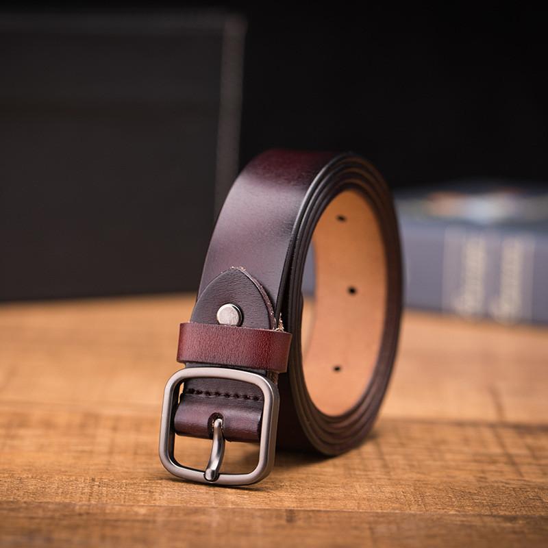Stylish Genuine Leather Belt For Women Featuring Slim Profile And Retro Design For Office Or Casual Look