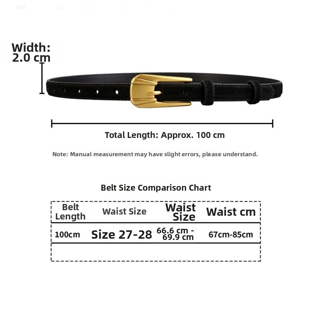 Однотонный Тонкий Пояс на Талию Замшевый Декоративный Пояс Модный Ковбойский Пояс для Женской Юбки Джинсов